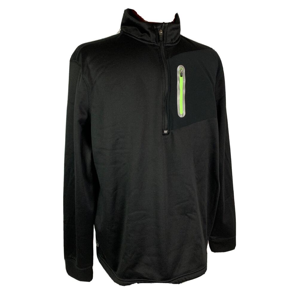 XL Fila Sport Mens Black Fleece Lined Activewear Pullover Top‎